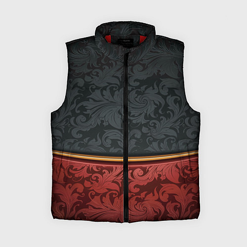 Женский жилет Узоры Black and Red / 3D-Красный – фото 1
