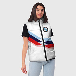 Женский жилет BMW БМВ WHITE, цвет: 3D-красный — фото 2