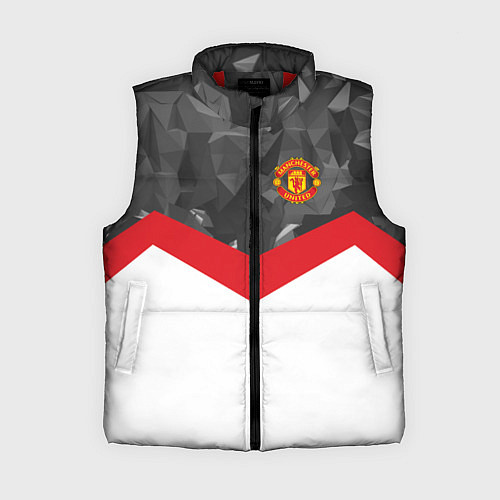Женский жилет Man United FC: Grey Polygons / 3D-Красный – фото 1