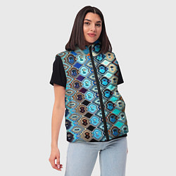 Женский жилет Psychedelic mosaica, цвет: 3D-красный — фото 2