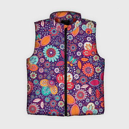 Женский жилет Цветочный взрыв / 3D-Красный – фото 1