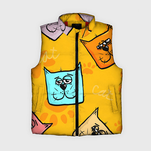 Женский жилет Котики / 3D-Красный – фото 1