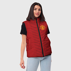 Женский жилет Manchester United: Red Lines, цвет: 3D-черный — фото 2