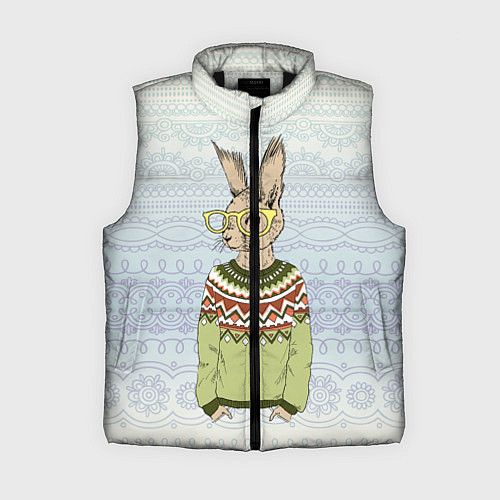 Женский жилет Кролик хипстер / 3D-Черный – фото 1
