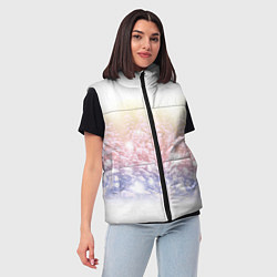 Женский жилет Зимний лес, цвет: 3D-красный — фото 2