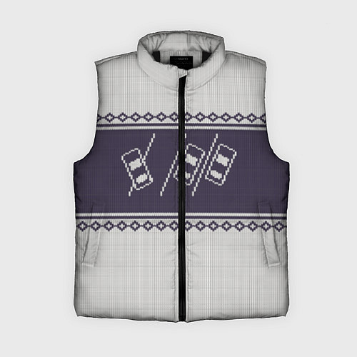 Женский жилет Форсаж: Зимний узор / 3D-Черный – фото 1