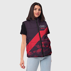 Женский жилет Audi: Red Pixel, цвет: 3D-красный — фото 2
