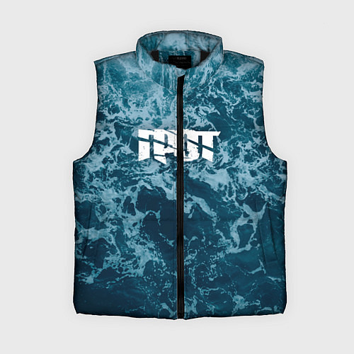 Женский жилет Грот: Синий мрамор / 3D-Черный – фото 1