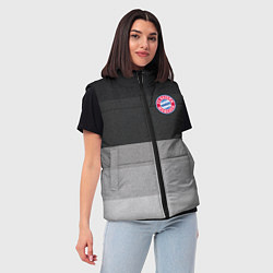 Женский жилет ФК Бавария: Серый стиль, цвет: 3D-красный — фото 2