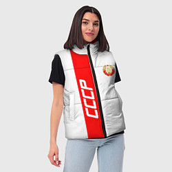 Женский жилет СССР: White Collection, цвет: 3D-красный — фото 2