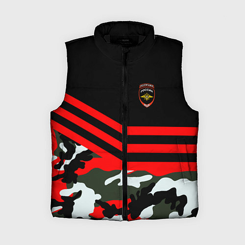 Женский жилет Полиция: Камуфляж / 3D-Черный – фото 1