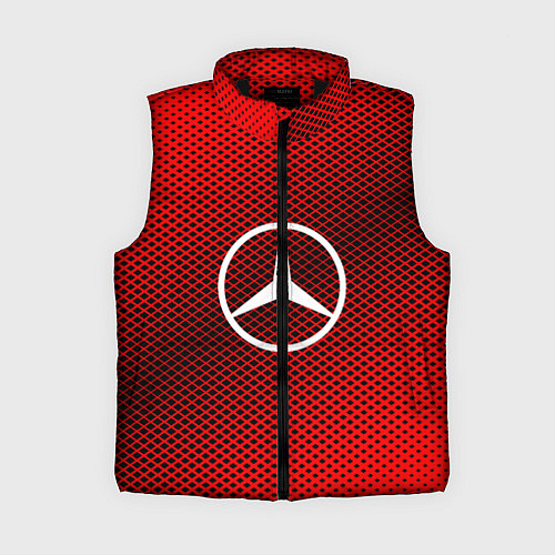 Женский жилет Mercedes: Red Carbon / 3D-Черный – фото 1