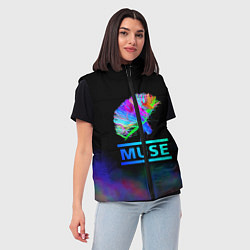 Женский жилет Muse: Neon Flower, цвет: 3D-красный — фото 2