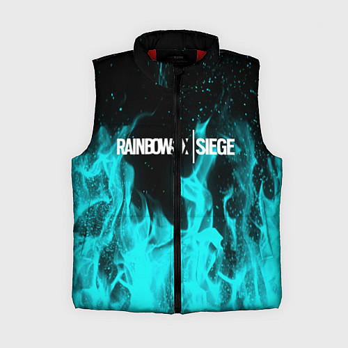 Женский жилет R6S: Turquoise Flame / 3D-Красный – фото 1