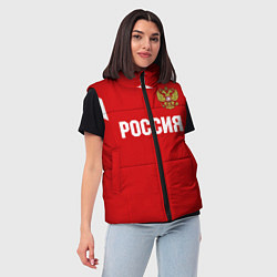 Женский жилет Сборная России, цвет: 3D-черный — фото 2