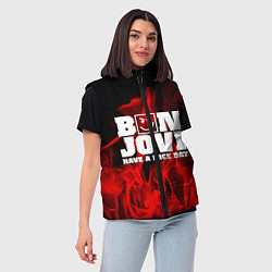 Женский жилет Bon Jovi: Have a nice day, цвет: 3D-черный — фото 2