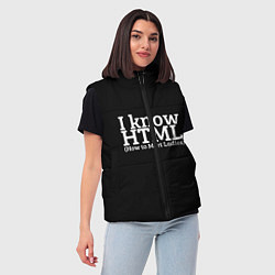 Женский жилет I know HTML, цвет: 3D-красный — фото 2