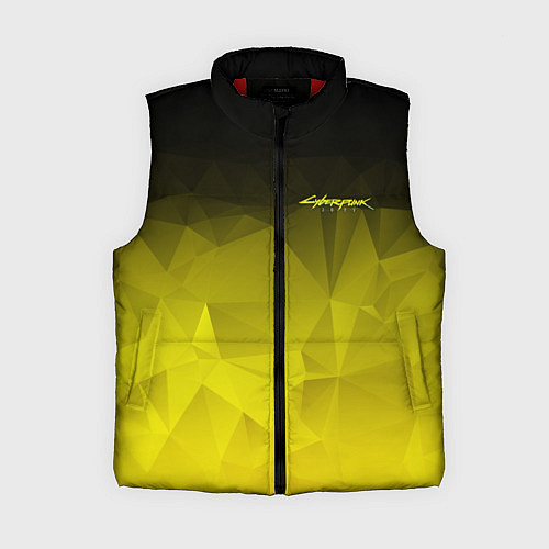 Женский жилет Cyberpunk 2077: Yellow Poly / 3D-Красный – фото 1