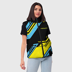 Женский жилет Cyberpunk 2077: Samurai, цвет: 3D-светло-серый — фото 2