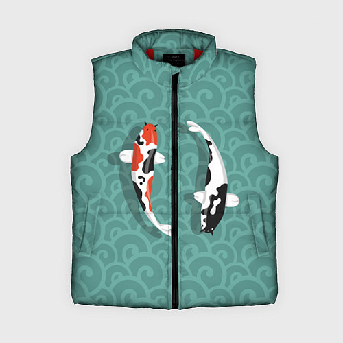 Женский жилет Японские рыбки / 3D-Красный – фото 1