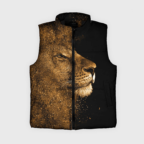 Женский жилет Песчаный лев / 3D-Черный – фото 1
