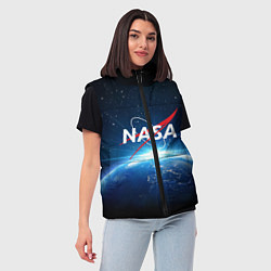 Женский жилет NASA: Sunrise Earth, цвет: 3D-красный — фото 2