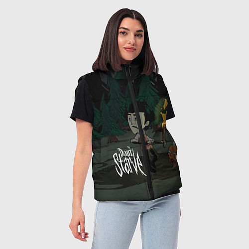 Женский жилет Don't Starve: Night Forrest / 3D-Красный – фото 3