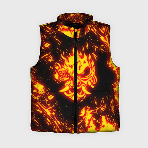 Женский жилет Cyberpunk 2077: FIRE SAMURAI / 3D-Черный – фото 1