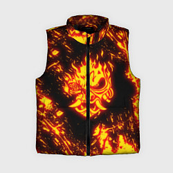 Женский жилет Cyberpunk 2077: FIRE SAMURAI, цвет: 3D-черный