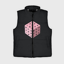 Женский жилет Black Pink Cube, цвет: 3D-светло-серый