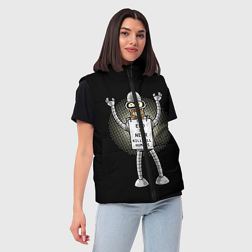 Женский жилет Kill All Humans / 3D-Красный – фото 3