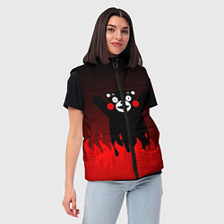 Женский жилет Kumamon: Hell Flame, цвет: 3D-красный — фото 2