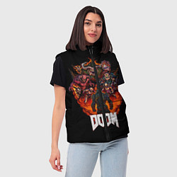 Женский жилет DOOM History, цвет: 3D-красный — фото 2