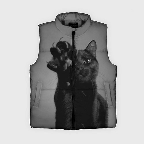 Женский жилет Черный котик / 3D-Черный – фото 1