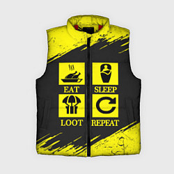 Женский жилет PUBG: Eat, Sleep, Loot, Repeat, цвет: 3D-красный