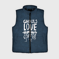 Женский жилет Ghouls Love Coffee, цвет: 3D-черный