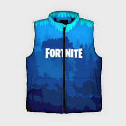 Женский жилет Fortnite: Blue Forest, цвет: 3D-черный