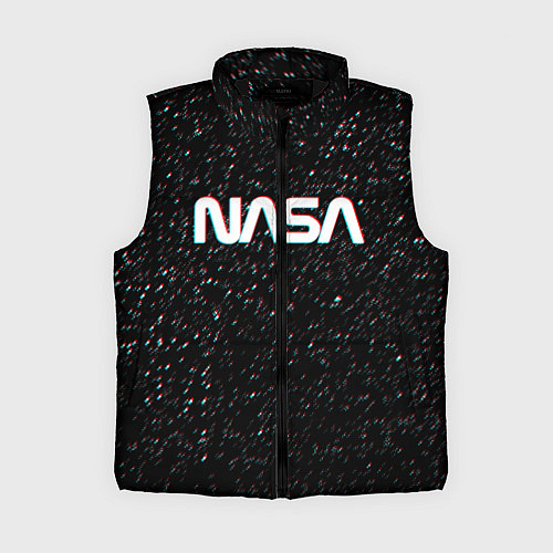 Женский жилет NASA: Space Glitch / 3D-Черный – фото 1