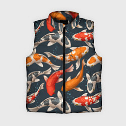 Женский жилет Карпы кои, цвет: 3D-черный