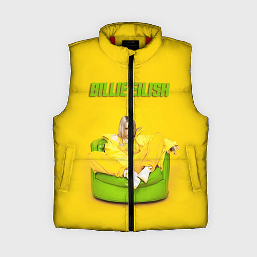 Женский жилет Billie Eilish: Yellow Mood / 3D-Красный – фото 1
