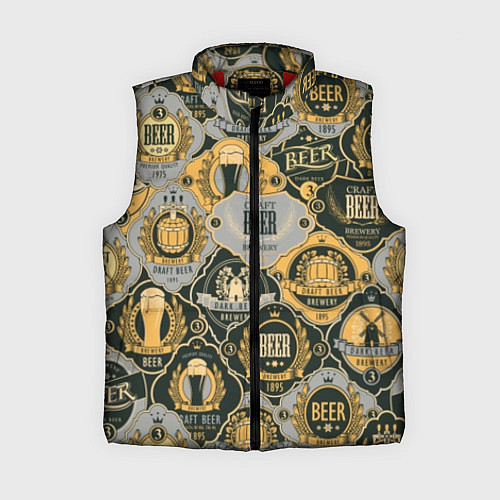 Женский жилет Пивные этикетки мира / 3D-Красный – фото 1