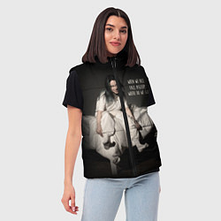 Женский жилет Billie Eilish: Bad Guy, цвет: 3D-светло-серый — фото 2