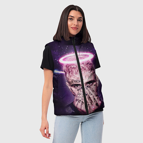 Женский жилет Lil Peep: Black Angel / 3D-Красный – фото 3