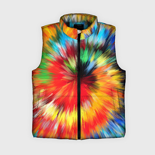 Женский жилет Абстракция разноцветная и яркая / 3D-Черный – фото 1