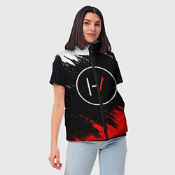 Женский жилет 21 Pilots: Black & Red, цвет: 3D-черный — фото 2