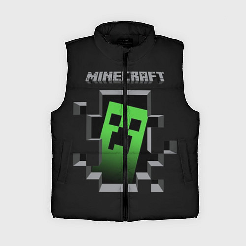 Женский жилет Minecraft Creeper / 3D-Черный – фото 1