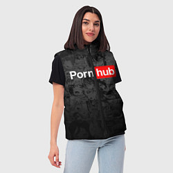 Женский жилет PORNHUB AHEGAO, цвет: 3D-красный — фото 2