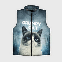 Женский жилет Grumpy Cat, цвет: 3D-светло-серый