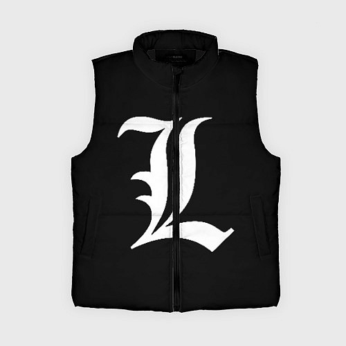 Женский жилет DEATH NOTE ТЕТРАДЬ СМЕРТИ L / 3D-Черный – фото 1