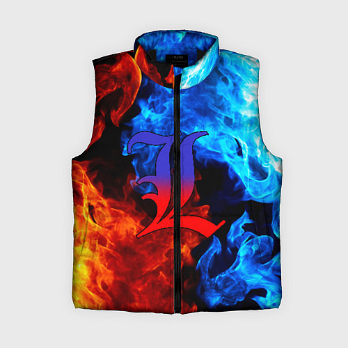 Женский жилет L letter fire / 3D-Черный – фото 1